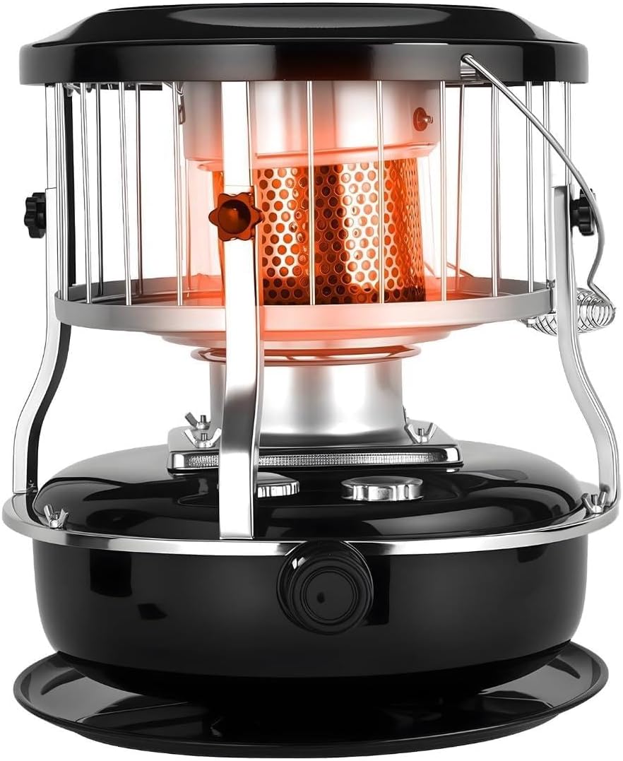 Kerosene Heater, 9000 BTU Non Electric Heaters for Indoor, 16-21 Hours Long Heating Portable Kerosene Heater for Indoor Outdoor Emergency Heating