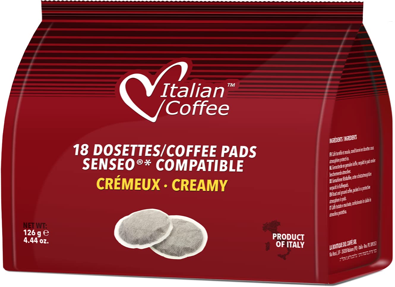 Italian Coffee pads combatible with Senseo Machines (54 Pads, Mix) | Compatible with Senseo Machines, Made in Italy, 100% filter paper pads, sampler with 3 blends, 18 pads each flavor