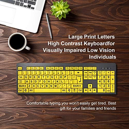 BOOGIIO Large Print Computer Keyboard