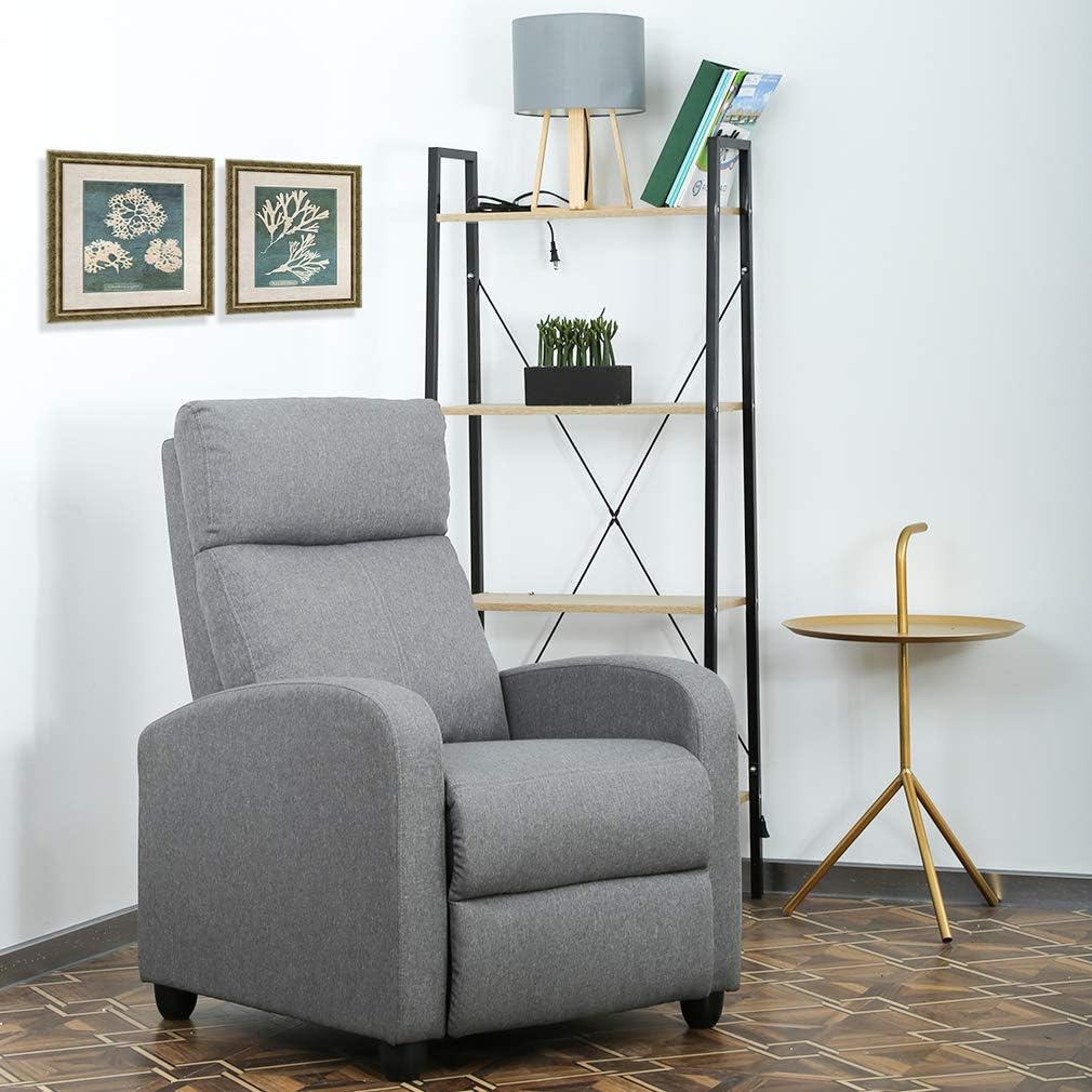 FDW | Recliner Chair | with 2 Point Massage Function | Black, PU Leather