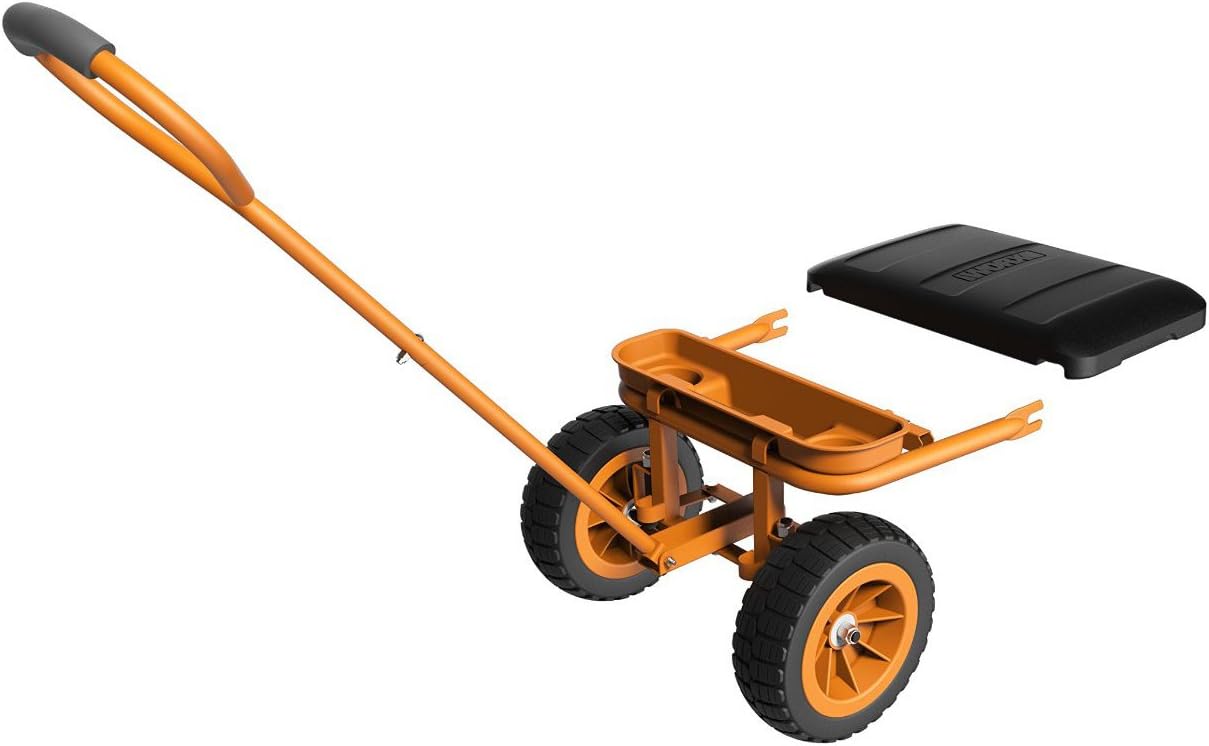 WORX Wheelbarrow Heavy Duty Dolly, 8-in-1 Aerocart Garden Cart, WG050 | lift 200 lbs like lifting 17 lbs; 8-in-1 versatility; smart 2-wheel design; heavy-duty durable construction
