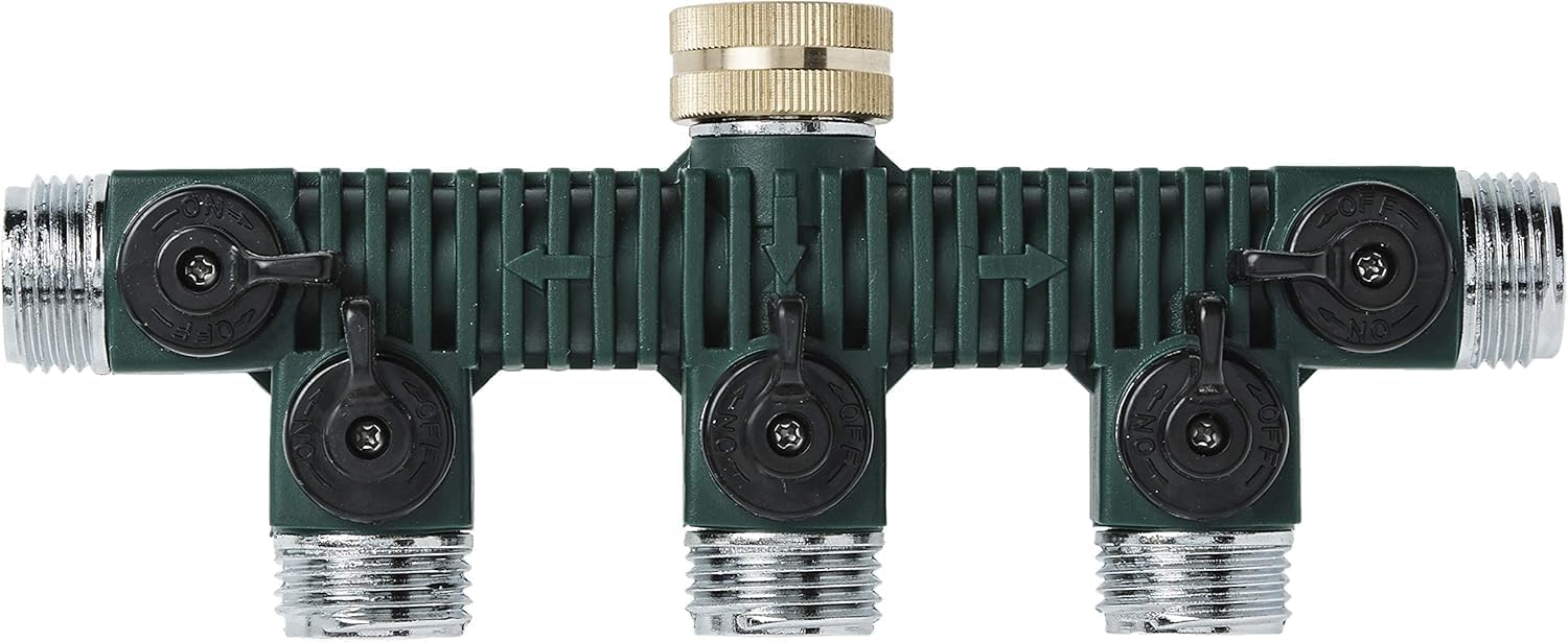 Orbit 62019 5-Way Zinc Hose Faucet Valve Manifold