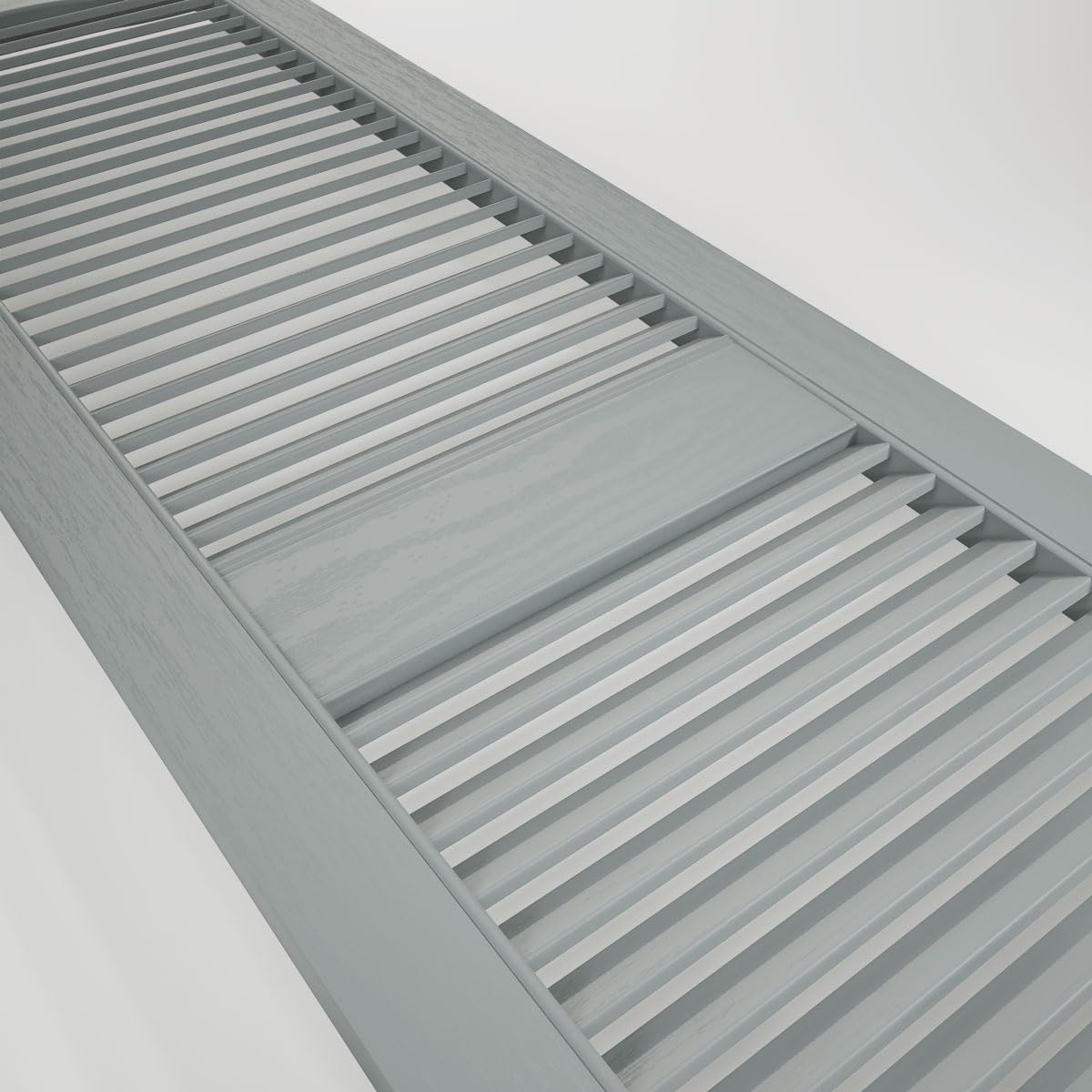 14 1/2"W x 60"H EverColor Open Louver Exterior Vinyl Shutters, w/Installation Shutter-Lok's & Matching Screws (Per Pair), Black
