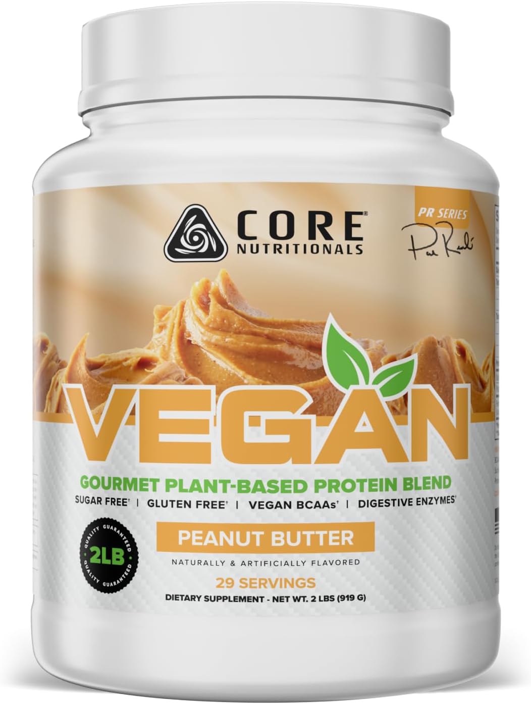 Core Nutritionals Vegan Plant Protein, Chocolate Brownie, 2 lb