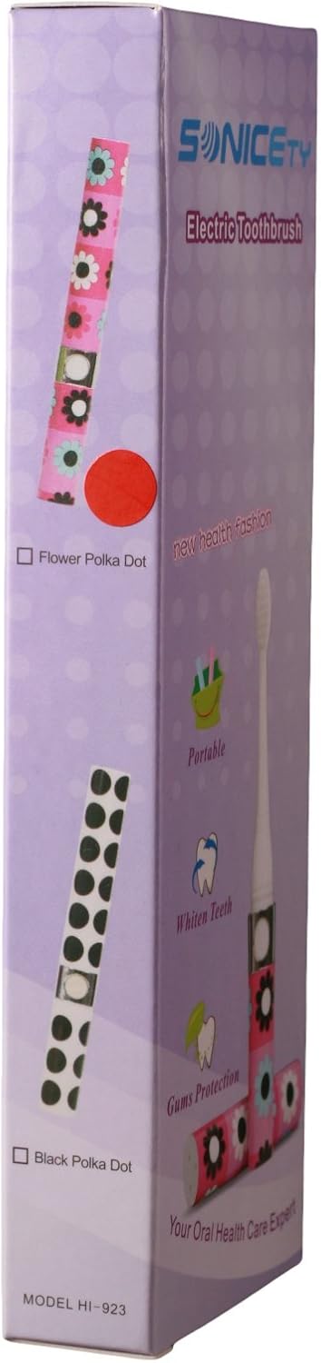 Electric Toothbrush HI-923 Flower Polka Dot (Portable/Travel Size)