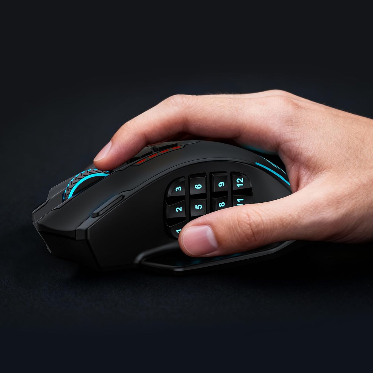 Redragon M908 Wired MMO RGB Gaming Mouse 12400 DPI Remapping Keys | Stable Lag-Free Connection, Redefine Keybinding Macro, Vibing Backlight, Ergonomic Grip Body Comfort