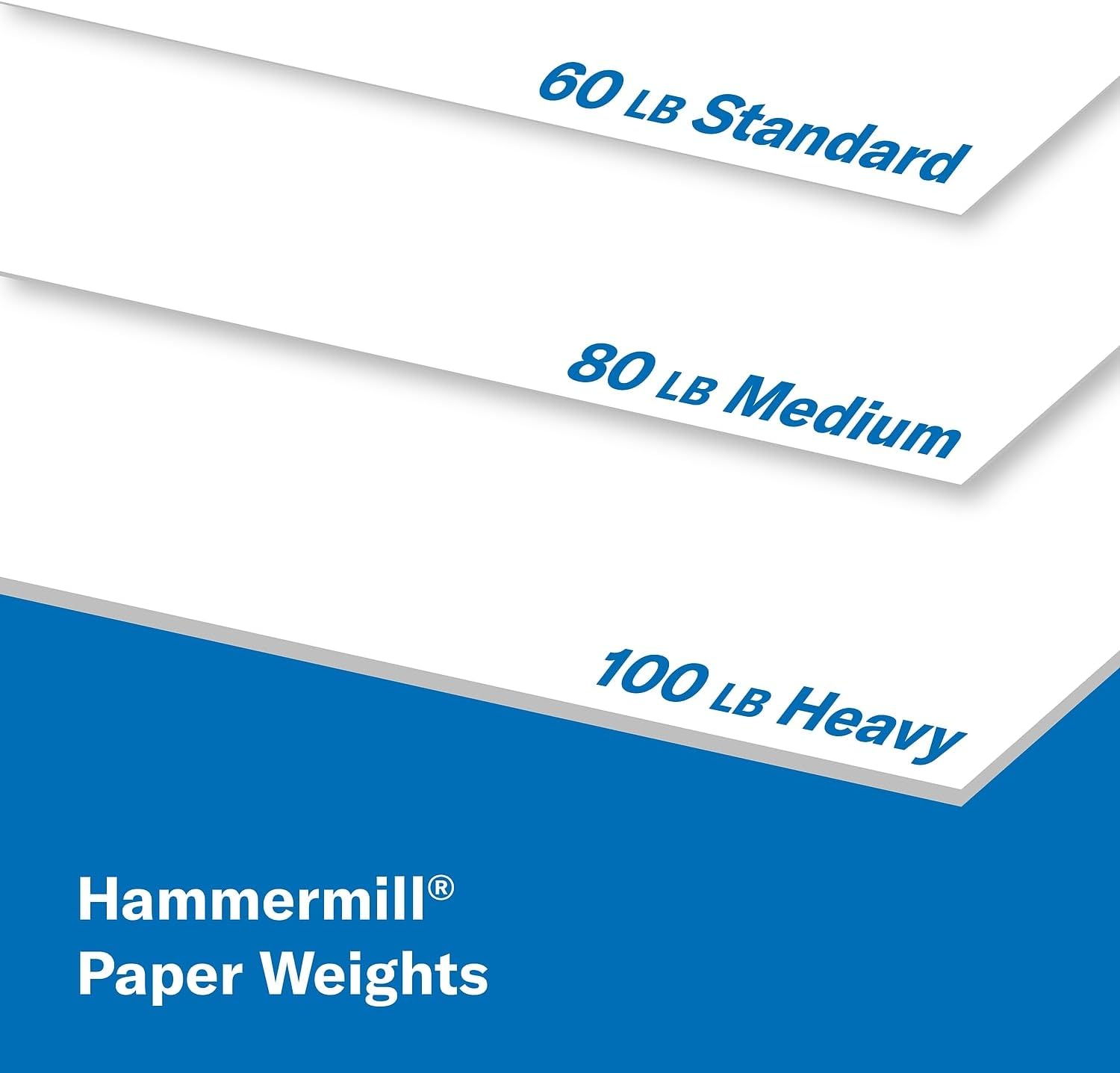 Hammermill Cardstock, Premium Color Copy, 80 lb, 8.5 x 11 - 1 Pack (250 Sheets) - 100 Bright, Made in the USA Card Stock, 120023R, White