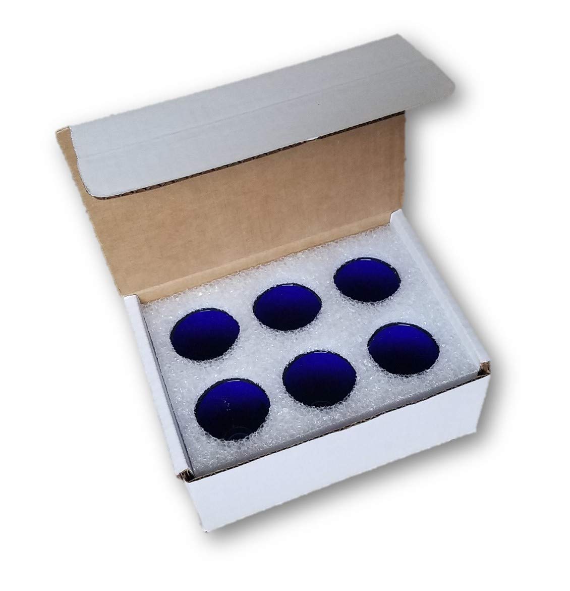 Libbey 1.5 Ounce Whiskey Shot Glass, Cobalt Blue, Set of 6 Glasses