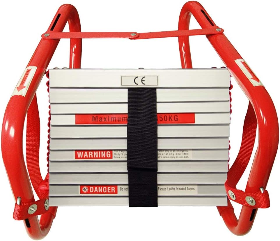Hausse Retractable 3 Story Fire Escape Ladder, 25 Feet