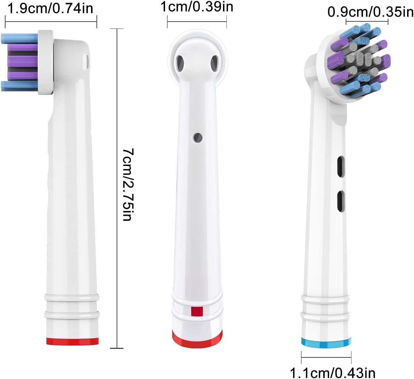 Electric Toothbrush Replacement Heads 16 Pack/Compatible Oral B Braun Replacement Brush Heads/Compatible Oral B Replacement Brush Heads