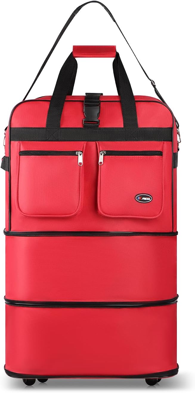 40'' Expandable Rolling Duffel Bag Suitcases w/Wheels,Foldable Luggage Bag