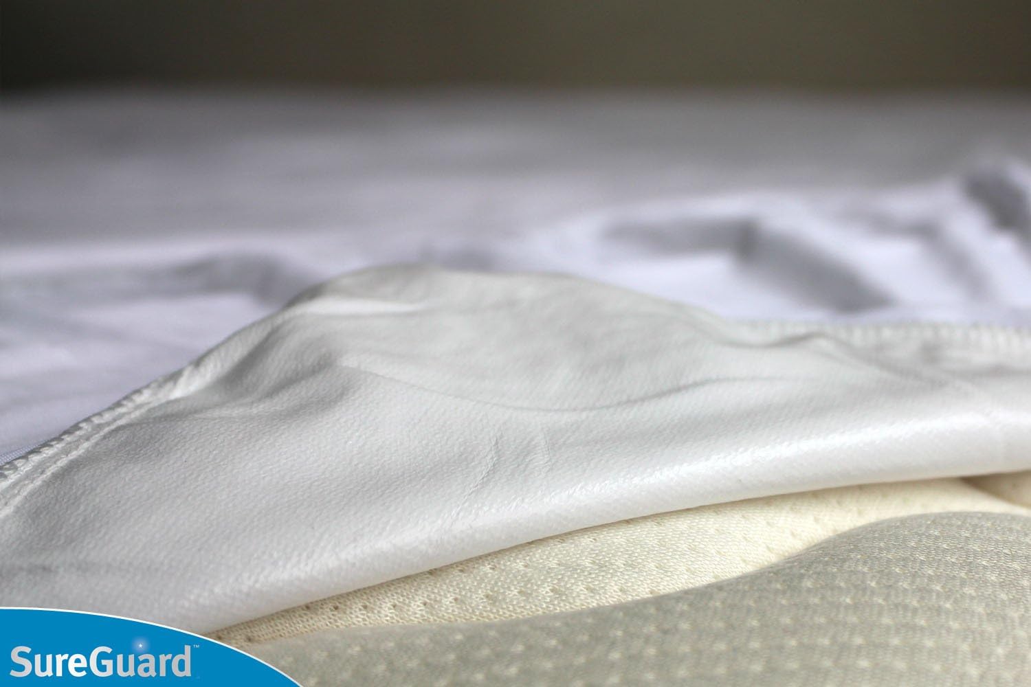 SureGuard Waterproof Mattress Protector, Queen Size Mattress Cover | Soft Noiseless Breathable Hypoallergenic Washable Mattress Pad, Stretchable Pockets fit Bed 6-20" Deep (Cotton Terry)
