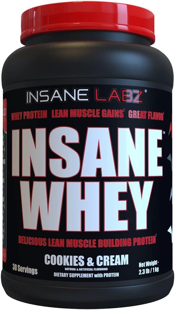 Insane Labz Insane Whey,100% Muscle Building Whey Protein, Post Workout, BCAA Amino Profile, Mass Gainer, Meal Replacement, 60 Srvgs, (Chocolate)