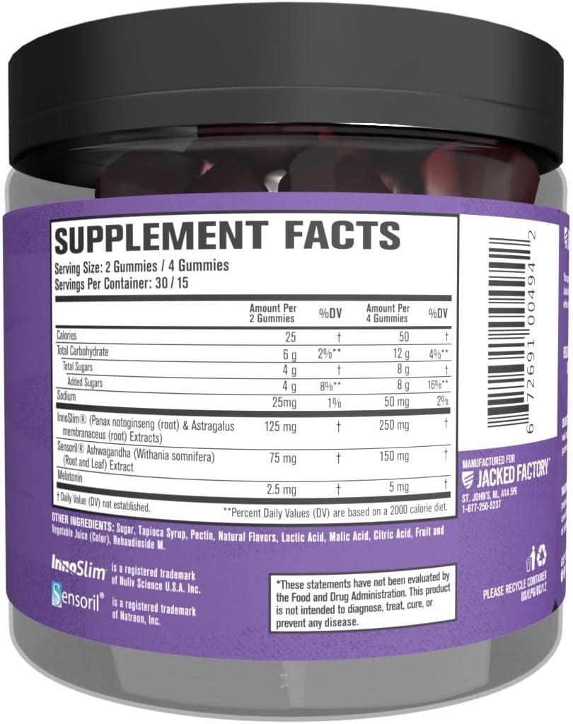 Jacked Factory Lean PM Night Time Fat Burner, Sleep Aid Supplement