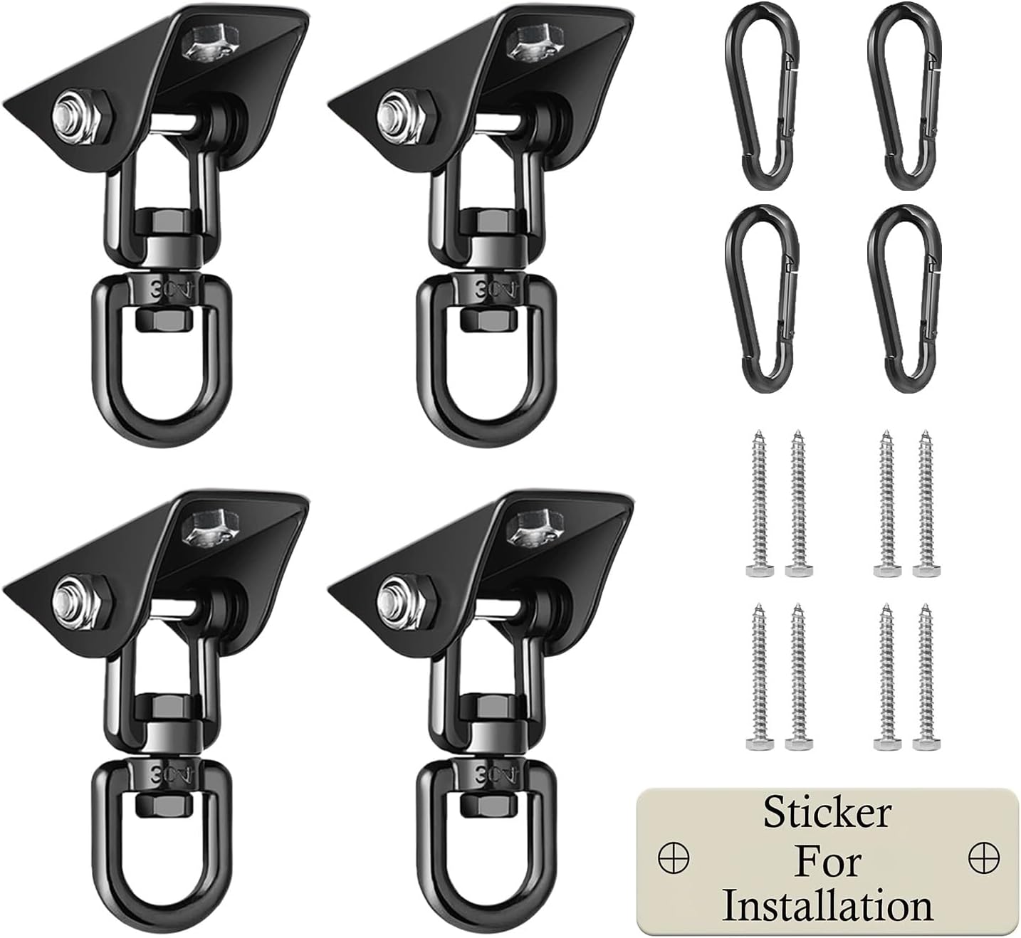 Heavy Duty Swing Hangers for Wooden Sets 2000 LB Capacity Hammock Hanger 360 Swivel Stainless Steel Swing Hardware Accessories 2 Packs for Porch