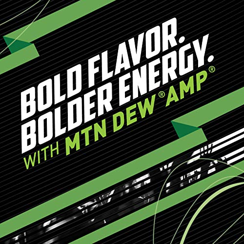 Mountain Dew AMP Energy Drink, Original, 16 fl oz cans (12 Pack) | Energy Drink with Caffeine & B Vitamins, Packaging May Vary