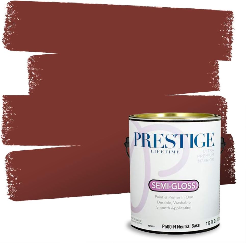 PRESTIGE Paints Exterior Paint and Primer In One, 1-Gallon, Satin, Comparable Match of Sherwin Williams* Grandeur Plum*