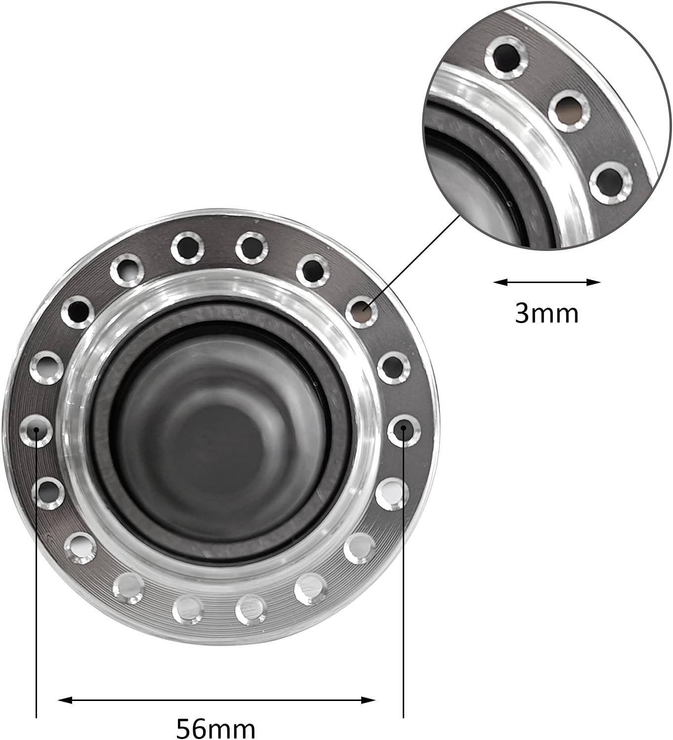 Bike Wheel Part Bicycle hub, Bike Hub 36 Hole, Quick Release,Alum,One Pair,100mm x135mm Front Width and Rear Width