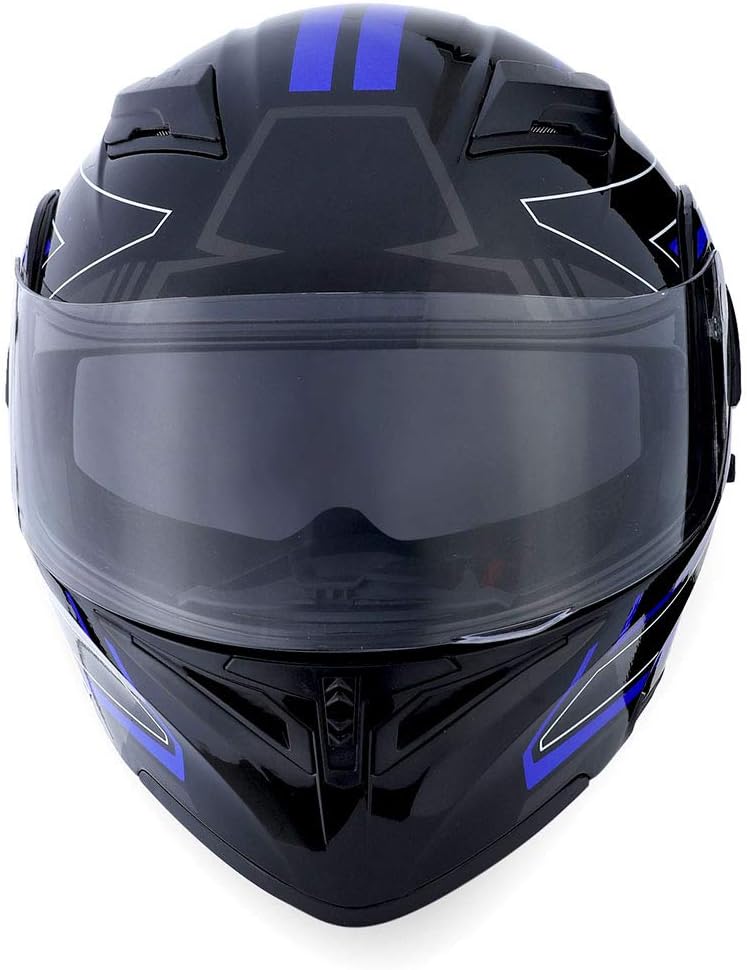 1Storm Motorcycle Modular Full Face Helmet Bike Flip up Dual Visor Sun Shield: HB89 Matt Black