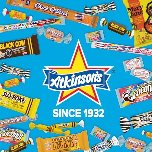 Atkinson's Chick-O-Stick - Crunchy Peanut Butter Rolled in Toasted Coconut - Gluten Free, Kosher, Vegan