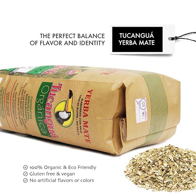 Tucanguá Organic Yerba Mate Loose Leaf Tea Traditional South American Tea Drink 2.2 lb 1 kg