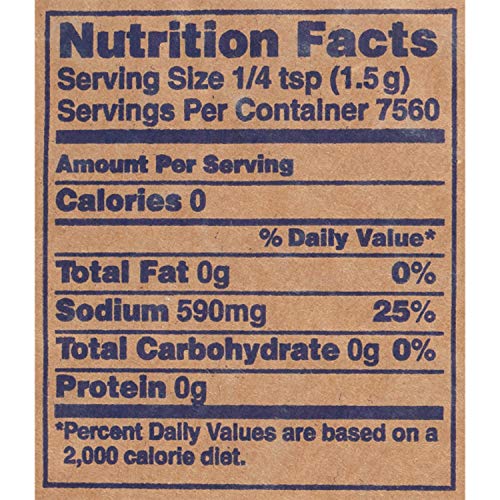 Morton Table Salt, Non-Iodized Salt, 25 Pound | Non iodized salt for cooking, baking, and refilling salt shakers