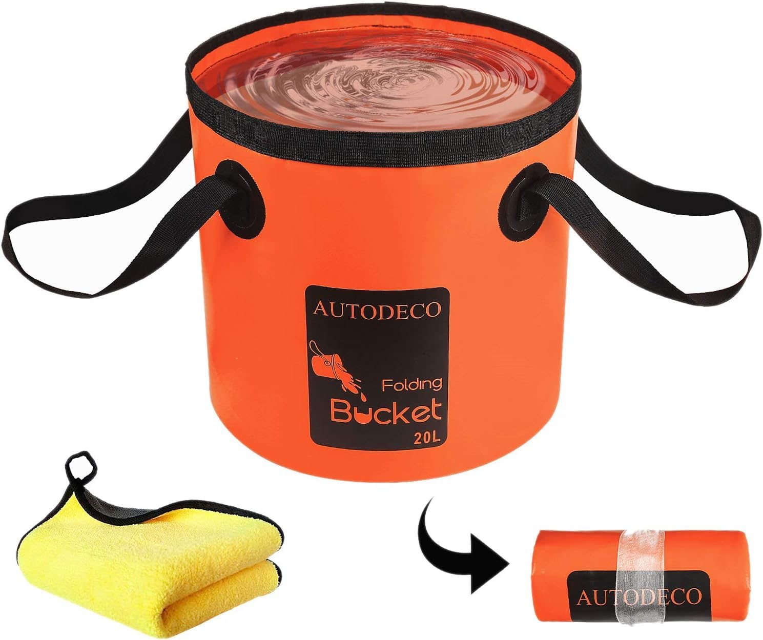 Collapsible Bucket 5 Gallon Container Folding Water Bucket Portable Wash Basin 20L