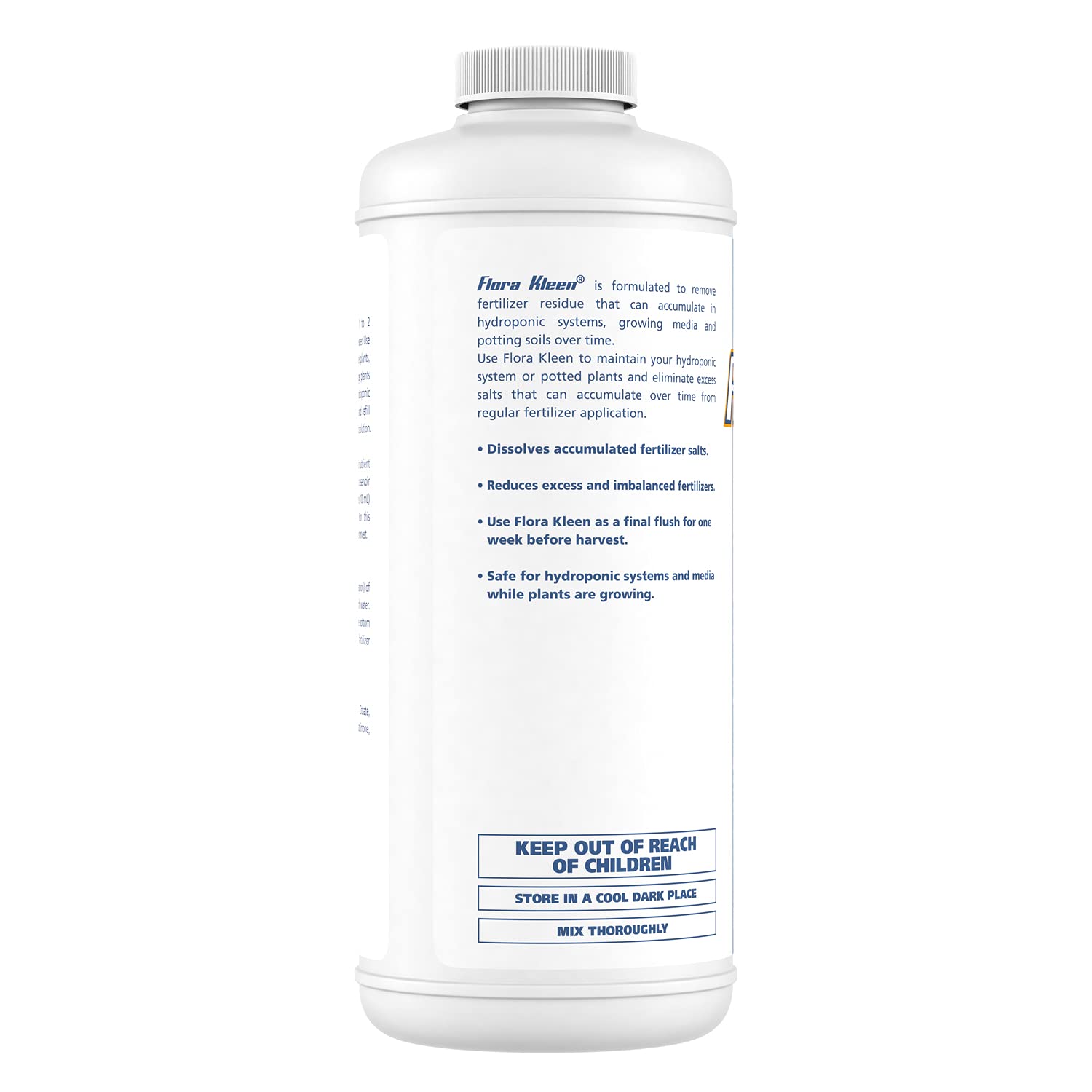 General Hydroponics FloraKleen QT - Mineral Salt Clearing Solution, 1/4 Gallon