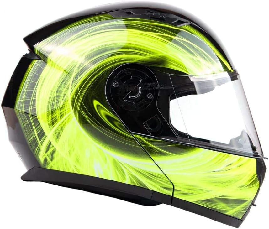 Adult Modular Motorcycle Helmet DOT w/Retractable Sunglass Full Face Flip-up Typhoon TH158