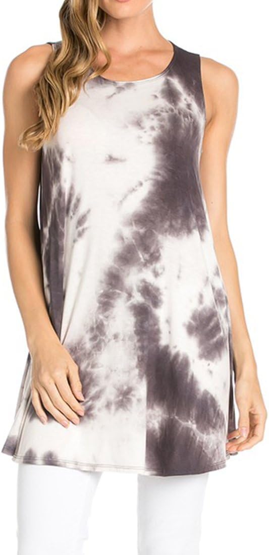 Women's Rayon Span Tank Top Tunic-Solid