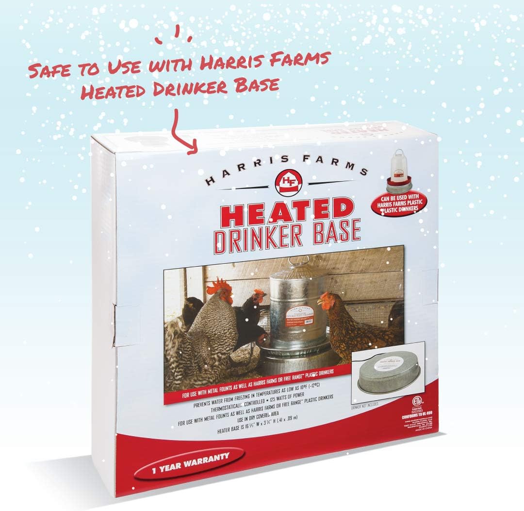 Harris Farms Easy-Fill Poultry Drinker, NO BPA Plastic, 6.25 Gallon | Large Capacity Poultry Drinker, Top-Fill Design, Durable NO BPA Plastic Construction, Ideal for Chickens & Backyard Flocks