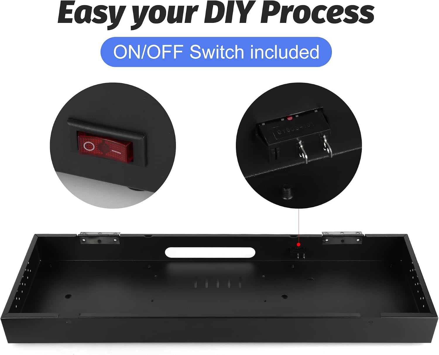 Sturdy DIY Arcade Console Kit - Metal Base and Acrylic Panel, 2 Player Video Game Machine Case, Supports 8 Buttons Each