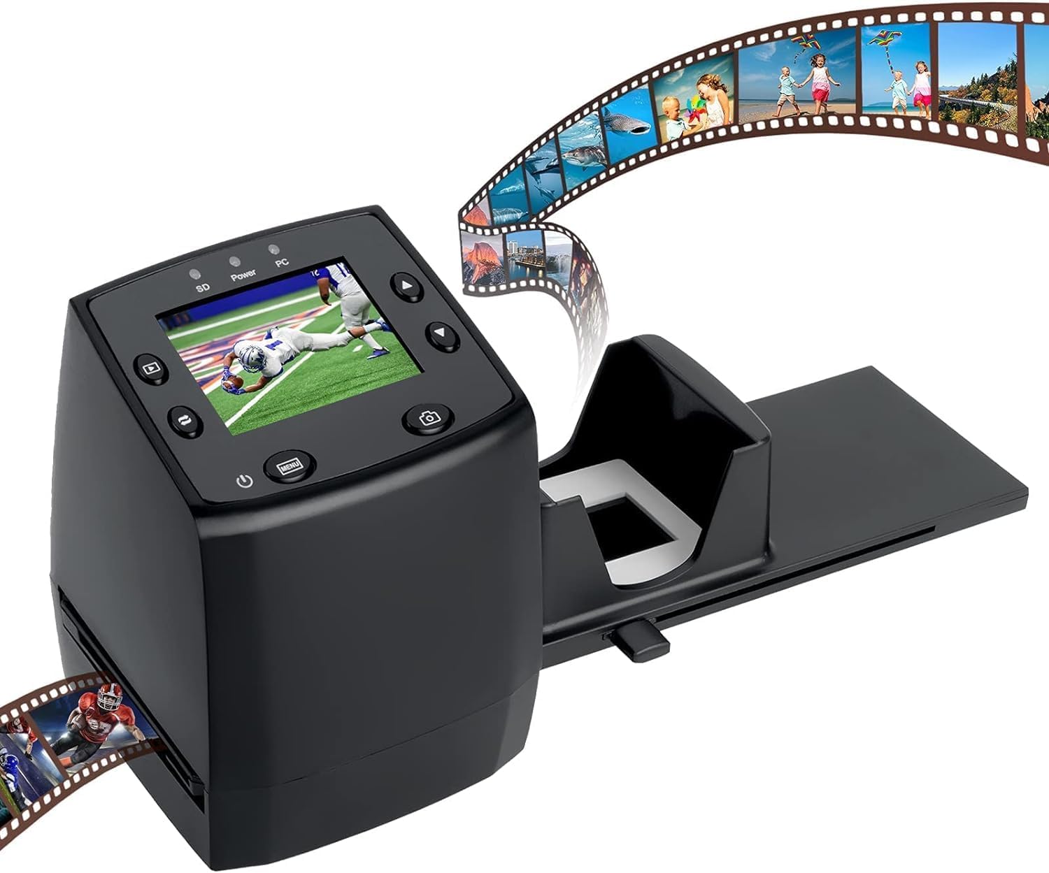 DIGITNOW! 135 Film Negative Scanner High Resolution Slide Viewer, Convert 35mm Film &Slide to Digital JPEG Save into SD Card