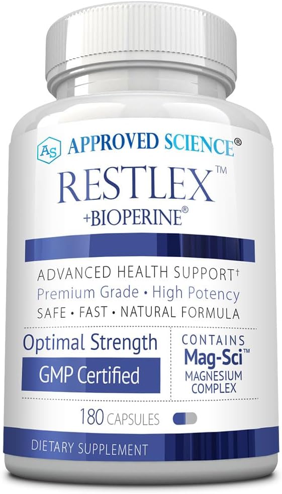 Approved Science Restlex for Restless Legs – Magnesium Glycinate for Calm Legs and Restful Legs – Natural Itching, Crawling