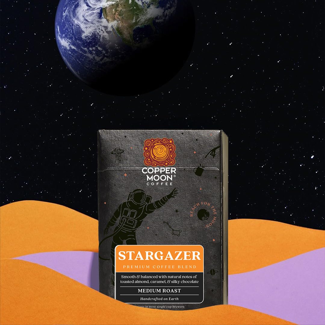 Copper Moon K-Cup Coffee Pods, Medium Roast, Costa Rican Blend, 80 Count | Single Serve, Vegan, Allergen Free, Non-GMO, Kosher, Small Batch Roasted, Vegetarian, Compatible with Keurig K Cup Brewers