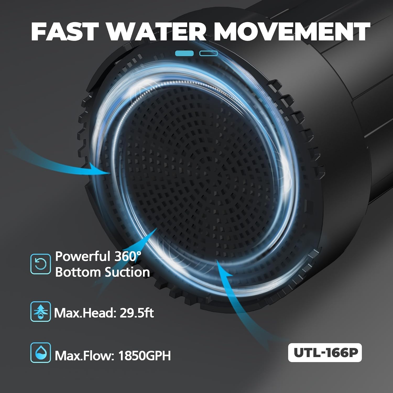 LEO 1/3 HP Automatic Sump Pump, 2250GPH Submersible Utility Pump, 10ft Cord | Water Pump with 3/4” Garden Hose Check Valve Adapter, Water Removal for Pool Draining Basement Hot Tubs Garden