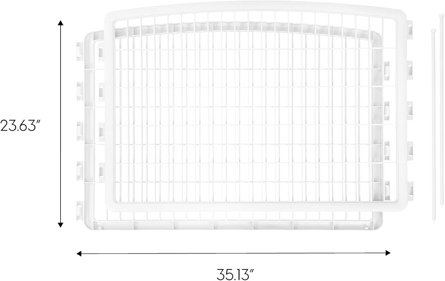 IRIS USA Playpen Panels, Extension Set, Gray | Multiple Pets, Add-On Panel Set, Connect Additional, Size Increase Addon, Matches Existing, Increases Space
