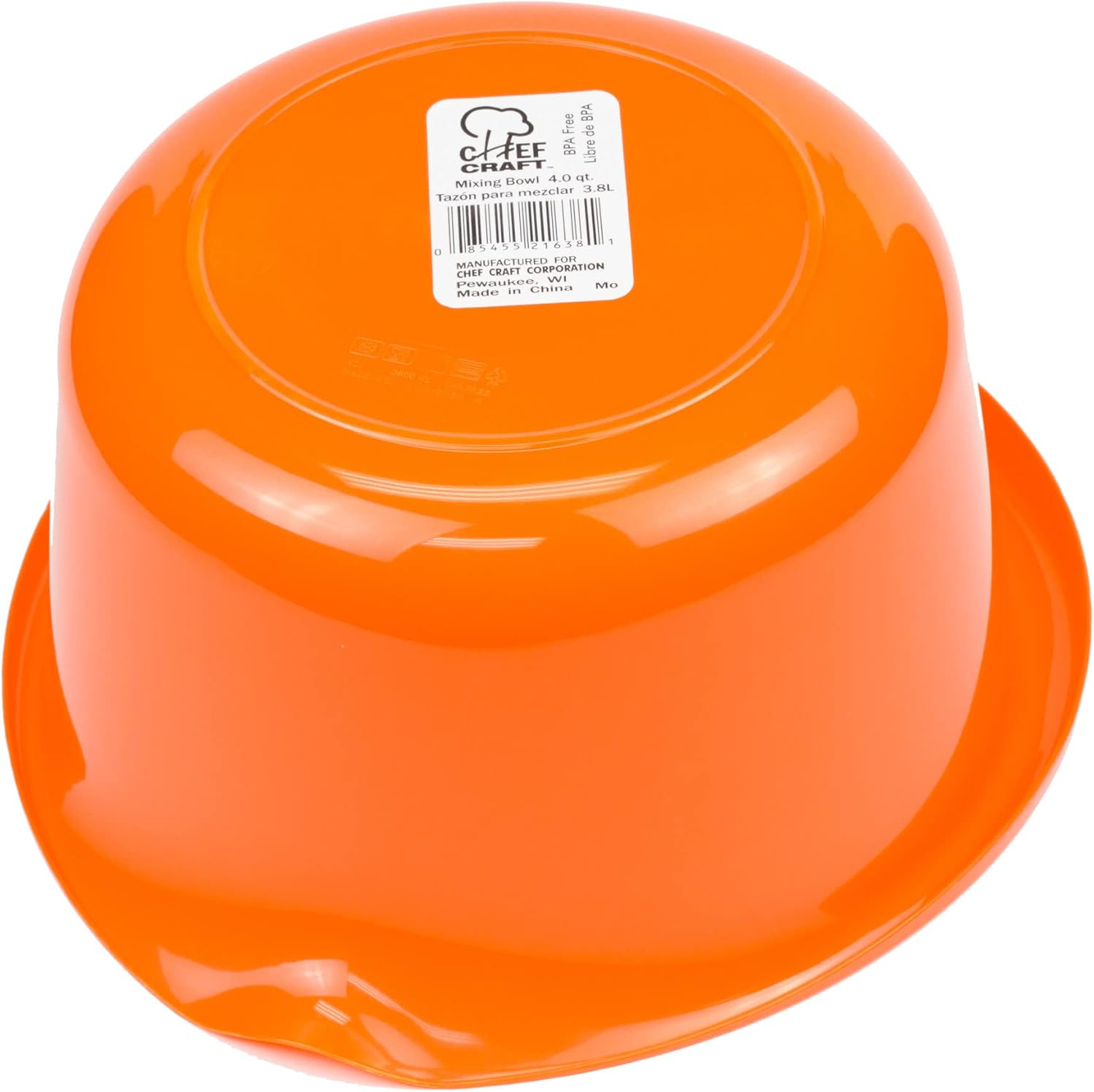 Chef Craft Select Plastic Mixing Bowl Set, 5 Piece, Multiple Color