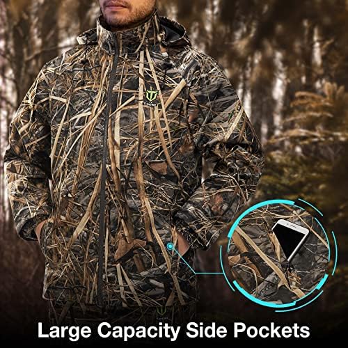 TIDEWE Rain Suit for Men, Waterproof Lightweight 2-Piece Rain Gear