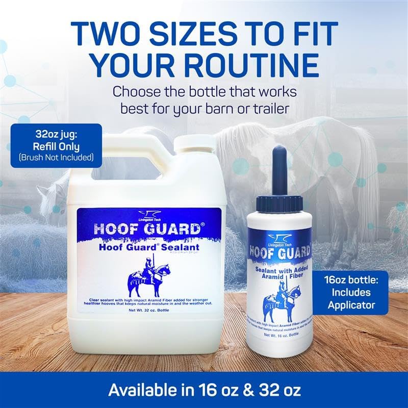Hoof Guard Sealant Refill, Horse Hoof Oil & Conditioner for Horses, 32 oz | Hoof Conditioner for Horses, Hoof Hardener with Aramid, Helps Seal Cracks