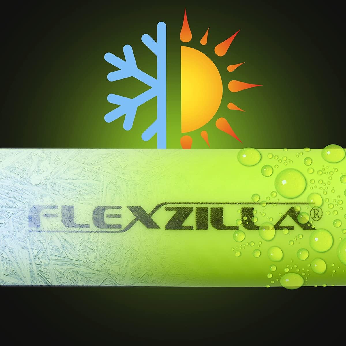 Flexzilla Air Hose, 3/8 in. x 50 ft., 3/8 in. MNPT Fittings, Heavy Duty, Lightweight, Hybrid, ZillaGreen - HFZ3850YW3