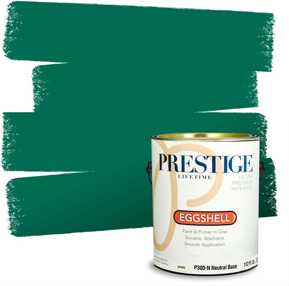 PRESTIGE Paints Exterior Paint and Primer In One, 1-Gallon, Semi-Gloss, Comparable Match of Sherwin Williams* Electric Lime*
