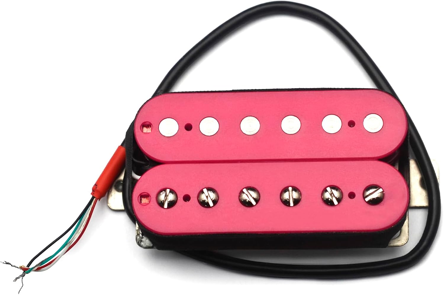 SAPHUE Alnico 5 Humbucker Pickup Double Coil Electric Guitar Pickups Set with Neck and Bridge with Prewired and Screws Parts Accessories Kit Black