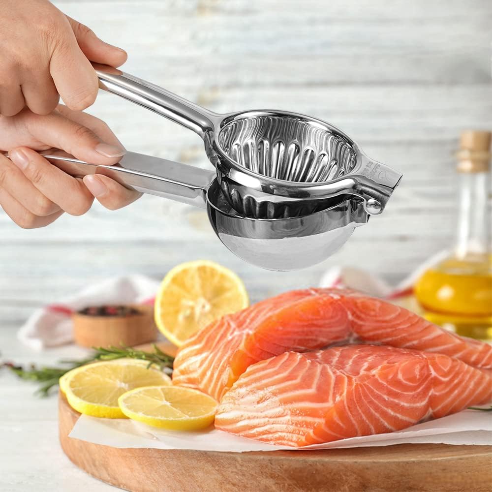 Upgraded Lemon Squeezer Meidong Super Stainless Steel 304 Hand Press Juicer Manual Citrus for Juicing Lemon ＆ Limes, Vegetables