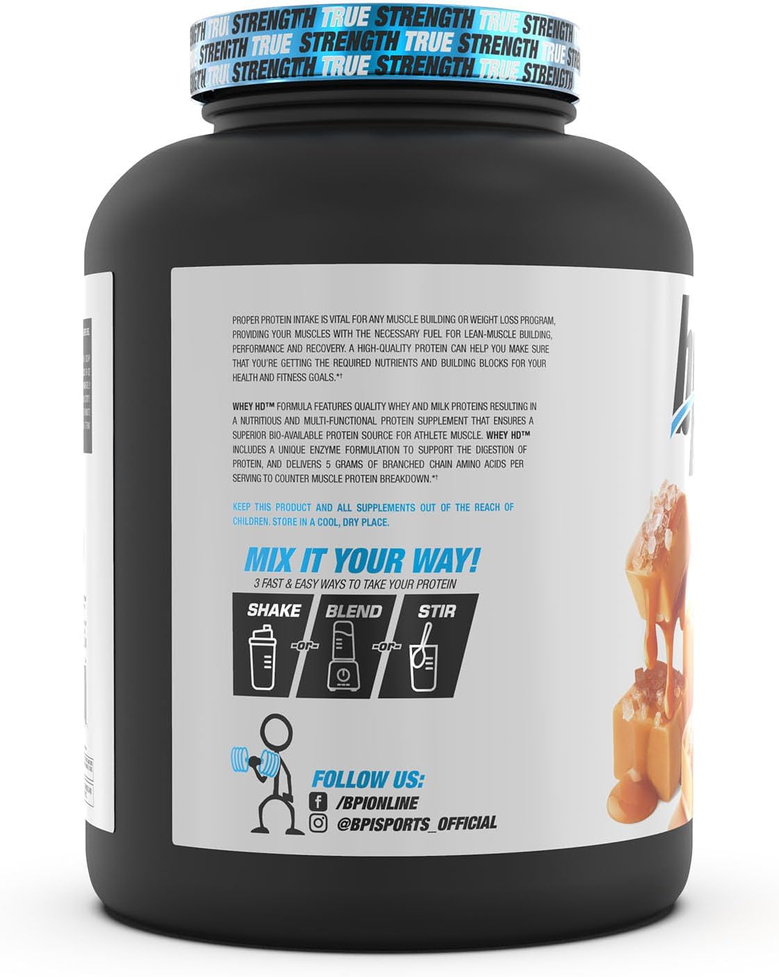 BPI Sports Whey HD Ultra Premium Protein Powder Isolate | Workout Whey Protein Powder For Men & Women for Muscle Gain | Milk Protein Concentrates | Chocolate Cookie/ Vanilla Caramel, 4.07 Pound