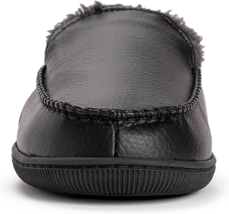 Muk Luks Men's Moccasin-Black Slip-On Loafer