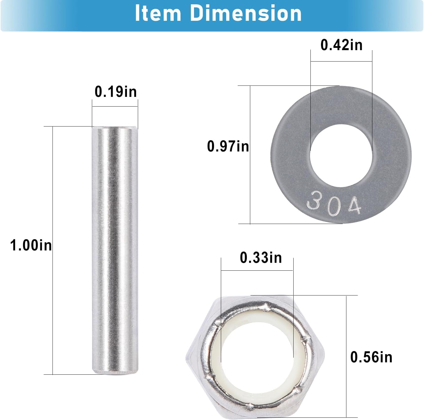 Prop Nut Kit E MKP-34 For Minn Kota Shear Pin Compatible with Minn Kota Trolling Motor MKP-33 Weedless Wedge 2 Props Including Prop Nuts & Washers