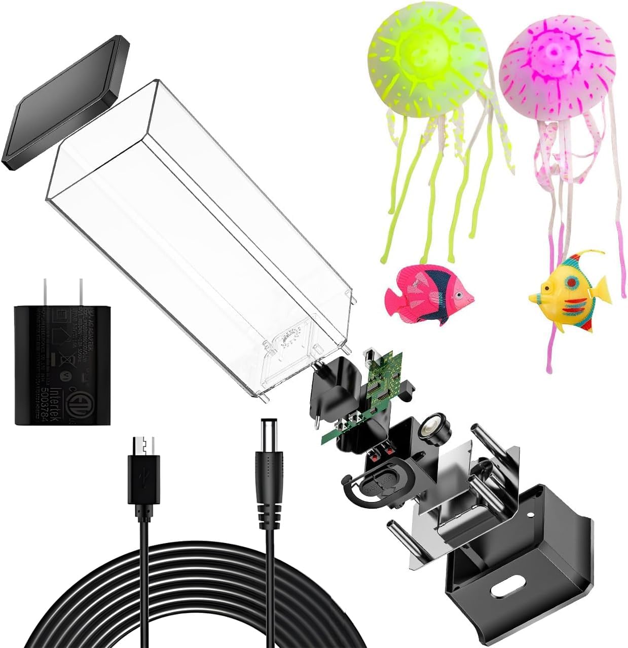 CALOVER Large Jellyfish Lamp Gifts for Kids Adults Electric Fantasy Tank Aquarium Night Mood Light for Birthday Holiday Home Christmas Decoration Relaxion
