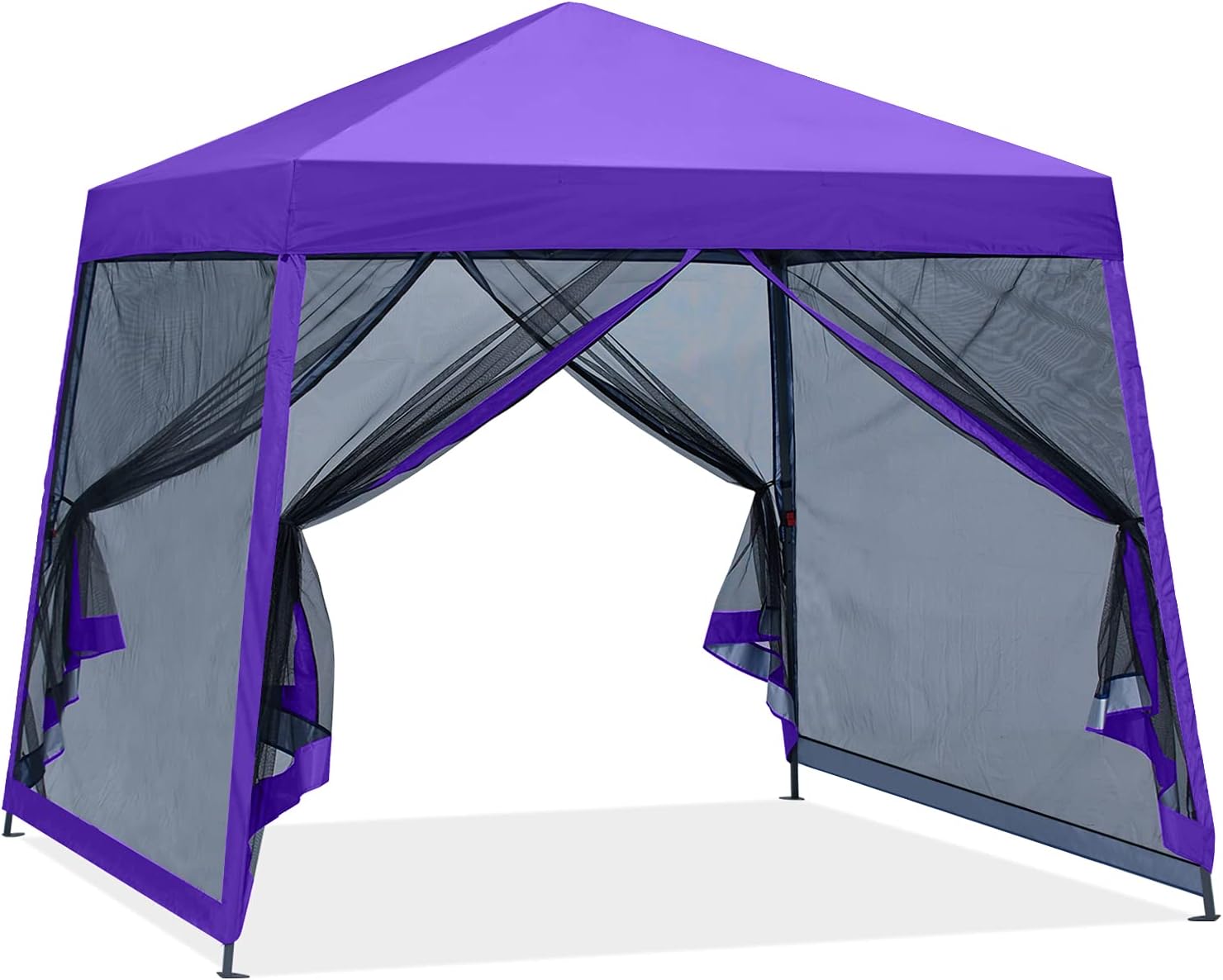 ABCCANOPY 10x10 Pop Up Canopy Tent, Slant Leg Outdoor Shade, Dark Gray