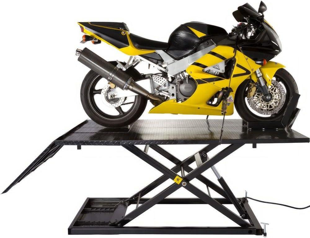 Black Widow Motorcycle Lift Table, Air Over Hydraulic, 1,500 lb, 33.5" High
